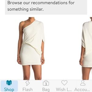 HALSTON EVENING One Shoulder Dress